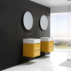 Mini Aston Contemporary Floating 22" bathroom vanity. Mango glossy lacquered. Small bathroom vanity Secret Bath