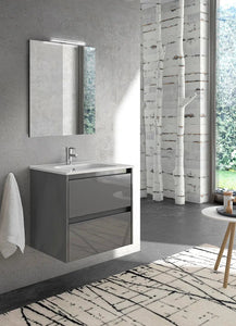 Samoa 24 inches wall mounted bathroom Vanity 2 drawers with ceramic sink console Roca Group