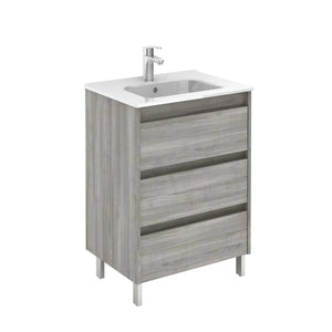 Samoa 24 inches modern standing bathroom Vanity with sink, Free standing bathroom vanity, 3 drawers Roca Group