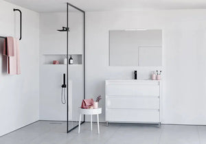 Samoa 40 inches modern standing bathroom vanity 3 Drawers with ceramic sink console Roca Group