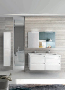 Samoa 48" floating Bathroom Vanity with double sink, 4 drawers. Roca Group