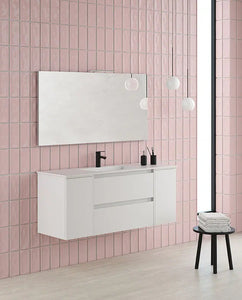 Samoa 56 inches Floating Bathroom Vanity with sink console, 2 drawers, 2 doors. Contemporary vanities. Roca Group