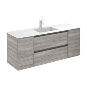 Samoa 56 inches Floating Bathroom Vanity with sink console, 2 drawers, 2 doors. Contemporary vanities. Roca Group