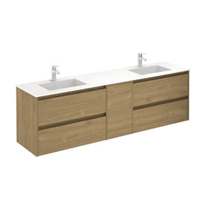 Samoa 76 inches bathroom vanity. Toffee walnut