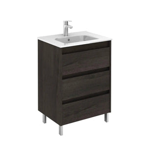 Samoa 24 inches modern standing bathroom Vanity with sink, Free standing bathroom vanity, 3 drawers Roca Group