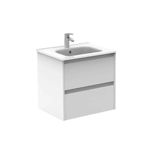Samoa 24 inches wall mounted bathroom Vanity 2 drawers with ceramic sink console Roca Group