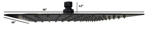 Leon matte black complete shower set  .Shower System 10 Inches. Aquassent