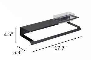 Slim towel bar and shelf . Bathroom shelf, towel rack. Color bath accessories MT