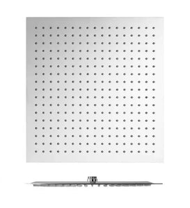 Sofia 10", 12", 16" Square Ultra Thin Rain Shower Head, Polished chrome. Aquassent