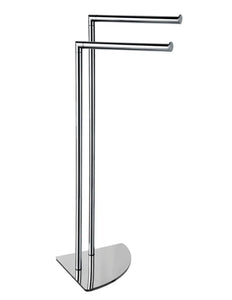 Free Standing towel rack. Two arms. Polished chrome PYP