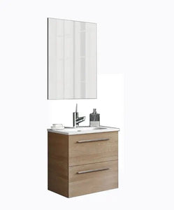 Pack Stay 20 inches wall mounted bathroom Vanity 2 drawers with ceramic sink console and mirror Roca Group