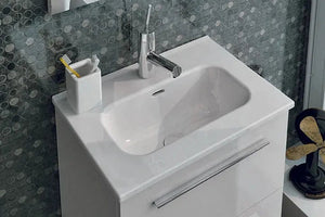 Pack Stay 20 inches wall mounted bathroom Vanity 2 drawers with ceramic sink console and mirror Roca Group