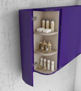 Vienna Contemporary Floating 63" single sink bathroom vanity. Purple glossy Secret Bath