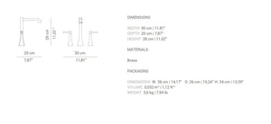Timeless widespread bathroom sink faucet. Polished gold MV