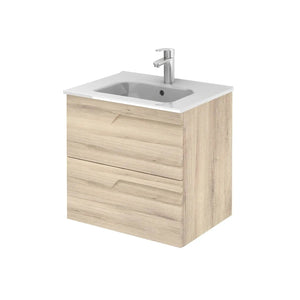 Tirare 24 inches Modern Bathroom Vanity with drawers. Porcelain sink console Roca Group