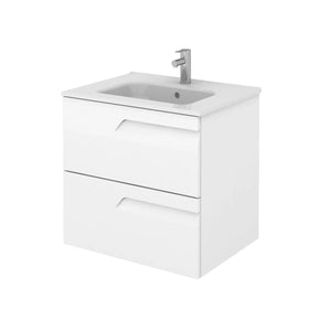Tirare 24 inches Modern Bathroom Vanity with drawers. Porcelain sink console Roca Group