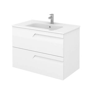 Tirare 32 inches Modern Bathroom Vanity with drawers. Porcelain sink console Roca Group