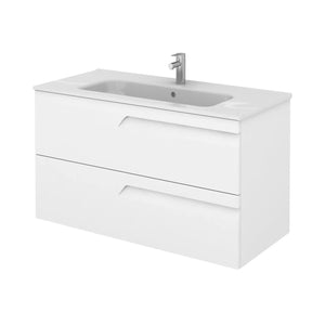 Tirare 40 inches Modern Bathroom Vanity with drawers. Porcelain sink console Secret Bath