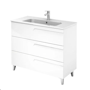 Tirare 40 inches Modern Bathroom Vanity with drawers. Porcelain sink console Secret Bath