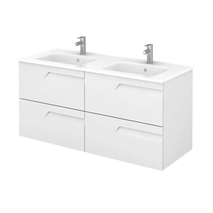Tirare 48" Double Bathroom Vanity with drawers. Double sink console, ceramic Roca Group