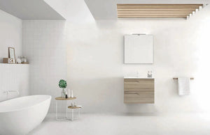 Tirare 24 inches Modern Bathroom Vanity with drawers. Porcelain sink console Roca Group