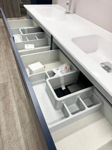 Tirare 64" Double Bathroom Vanity with drawers. Double sink vanity Roca Group