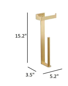Yass toilet paper holder with spare. Brushed gold toilet paper holder, toilet roll holder MT