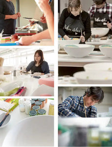 Vessel sink decoration process