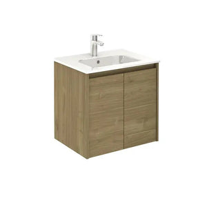 Samoa small bathroom vanity, Toffee Walnut. 2 doors