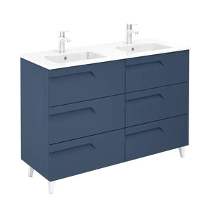 Tirare 48" Double Bathroom Vanity with drawers. Double sink console, ceramic Roca Group