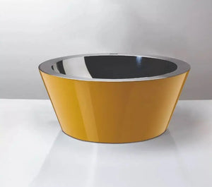 Korb Wenders Welt  16" round stainless steel vessel sink. - secretbathstore