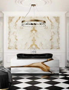 Lapiaz bathtub, Luxury bathtub, High end bath fixtures, Unique bathtub, Luxury bathroom, Brass bathtub, secret bath