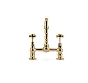 Bourgeois Two holes bathroom sink faucet. Polished gold MV