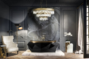 Imperial Luxury bathroom, Black bathtub, Luxury bathtubs, Diamond bathtub, Vintage bathtub filler