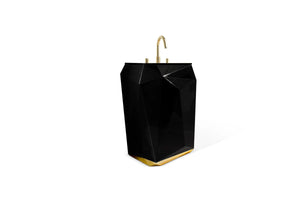 Diamond 27" black bathroom vanity. Black glossy MV