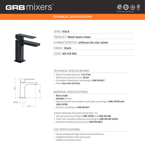 Single-Handle Bathroom Sink Faucet Kala Black Grober