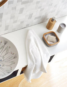 Floral I bathroom vessel sink designed by Claudia Iza Bathco
