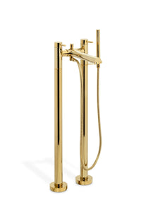 Harper bathroom free standing tub faucet. Polished gold MV