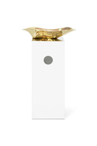 Lapiaz 24" bathroom vanity. Bathroom pedestal with vessel sink. Cast brass sink and decoration. MV