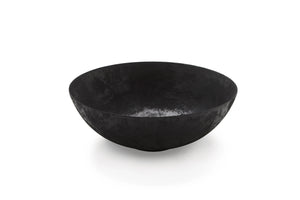 Matte black bathroom vessel sink. Hand Painted. Matte black steel Bathco