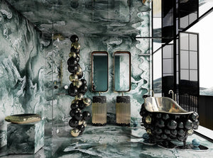 Newton Black Gold Luxury freestanding bathtub MV