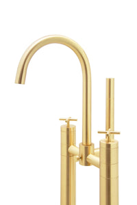 Nau bathroom free standing tub faucet. Brushed gold MV