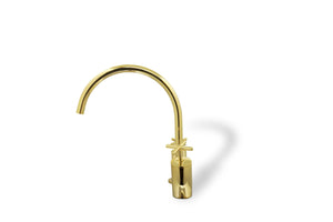 Nau widespread bathroom sink faucet. Polished gold MV