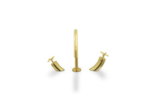 Nau widespread bathroom sink faucet. Polished gold MV