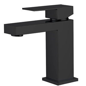 Capri single handle matte black bathroom sink faucet. Contemporary bathroom tap Secret Bath
