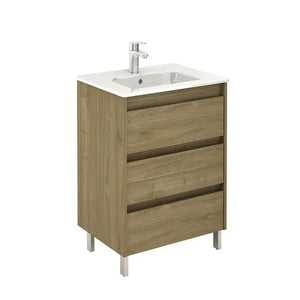 Samoa 24 inches modern standing bathroom Vanity with sink, Free standing bathroom vanity, 3 drawers Roca Group