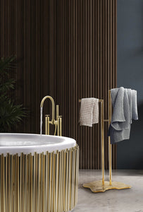 Nau bathroom free standing tub faucet. Brushed gold MV