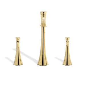 Timeless widespread bathroom sink faucet. Polished gold MV