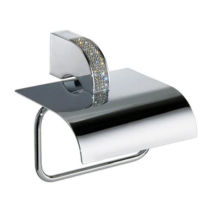 Cecilia toilet paper holder with cover. Swarovski crystals inlaid Secret Bath