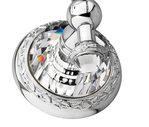 Strass Luxury chrome Vertical toilet paper holder with  Swarovski crystals. Decorated Secret Bath